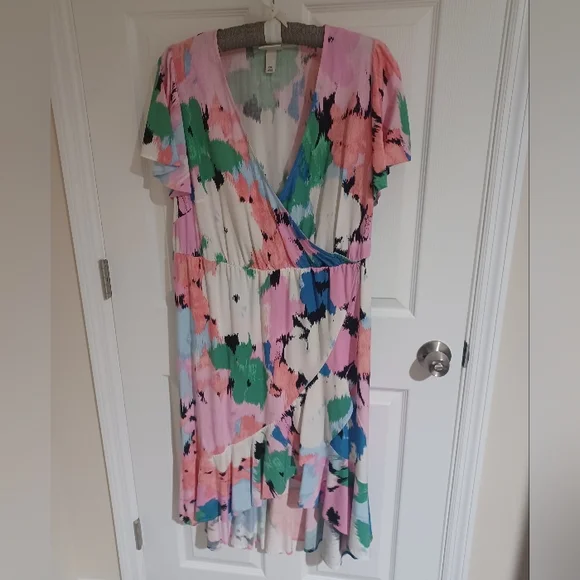 Ava & Viv Pastel Abstract Print Dress - Picture 1 of 5